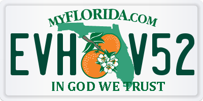 FL license plate EVHV52