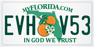 FL license plate EVHV53