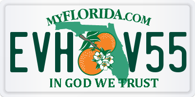 FL license plate EVHV55