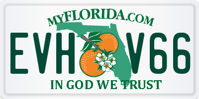 FL license plate EVHV66