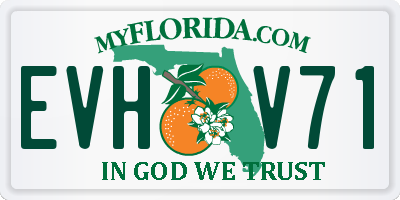 FL license plate EVHV71