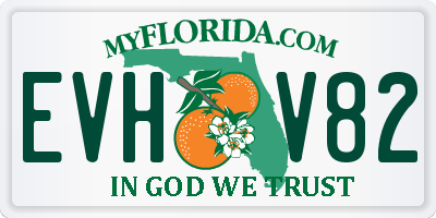 FL license plate EVHV82