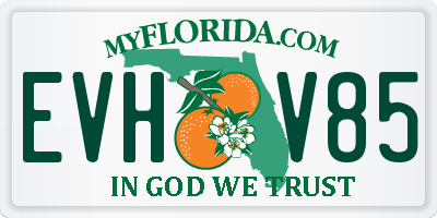 FL license plate EVHV85