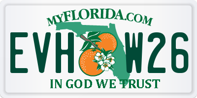 FL license plate EVHW26