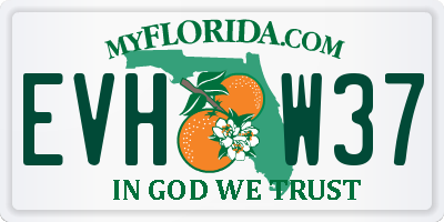 FL license plate EVHW37