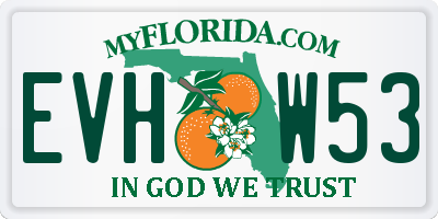 FL license plate EVHW53