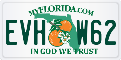 FL license plate EVHW62