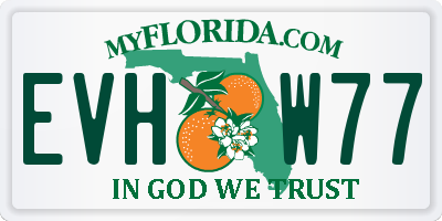 FL license plate EVHW77