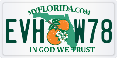 FL license plate EVHW78