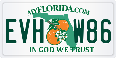 FL license plate EVHW86