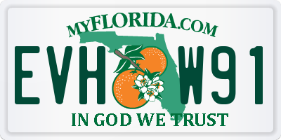 FL license plate EVHW91