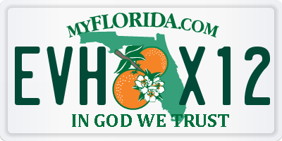 FL license plate EVHX12