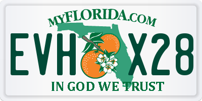 FL license plate EVHX28