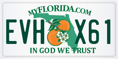 FL license plate EVHX61