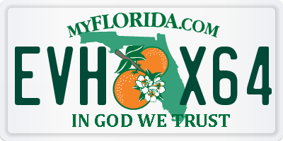 FL license plate EVHX64