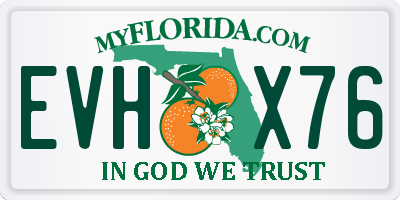 FL license plate EVHX76