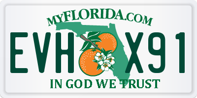 FL license plate EVHX91