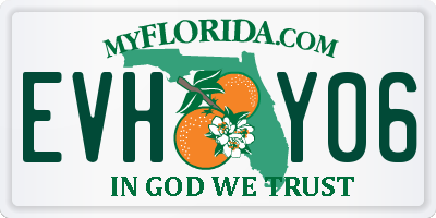 FL license plate EVHY06
