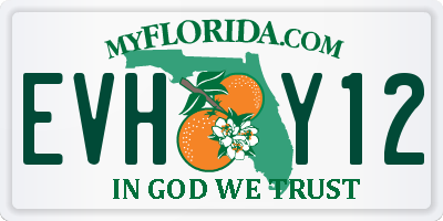 FL license plate EVHY12