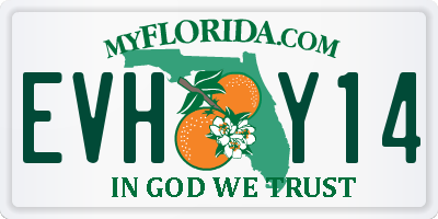 FL license plate EVHY14