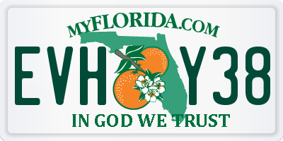 FL license plate EVHY38