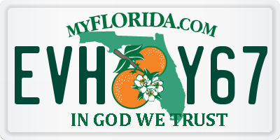 FL license plate EVHY67