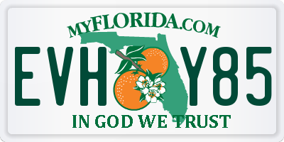 FL license plate EVHY85
