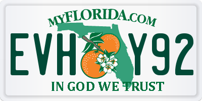 FL license plate EVHY92