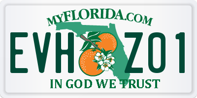 FL license plate EVHZ01