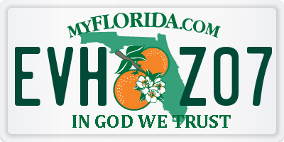 FL license plate EVHZ07