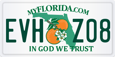 FL license plate EVHZ08