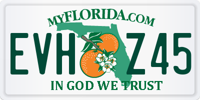 FL license plate EVHZ45