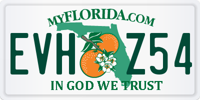 FL license plate EVHZ54