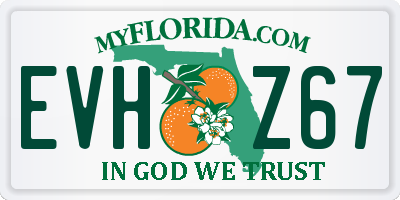 FL license plate EVHZ67