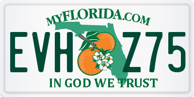 FL license plate EVHZ75