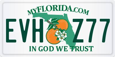 FL license plate EVHZ77