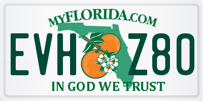 FL license plate EVHZ80
