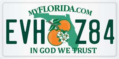 FL license plate EVHZ84