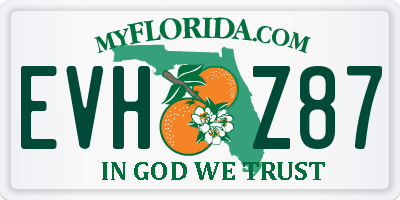 FL license plate EVHZ87