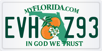 FL license plate EVHZ93