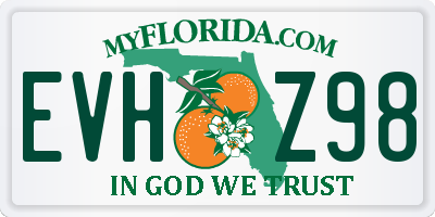 FL license plate EVHZ98
