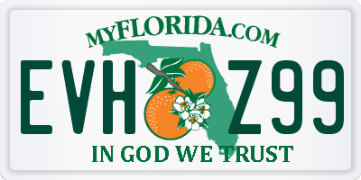 FL license plate EVHZ99