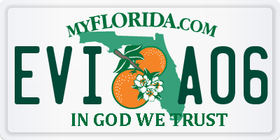 FL license plate EVIA06
