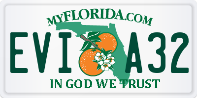 FL license plate EVIA32