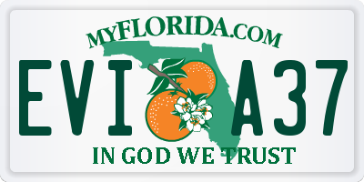 FL license plate EVIA37