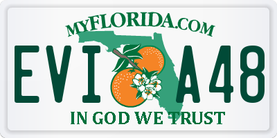 FL license plate EVIA48