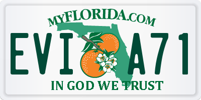 FL license plate EVIA71