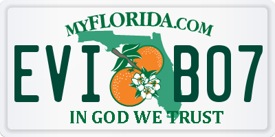 FL license plate EVIB07