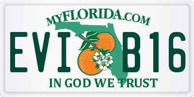 FL license plate EVIB16