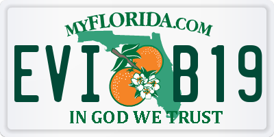 FL license plate EVIB19